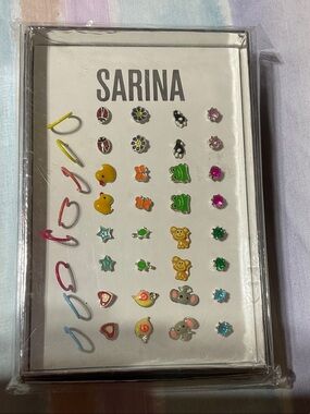 Sarina Kids Colorful Animal & Gem Earring Set - Multi Color